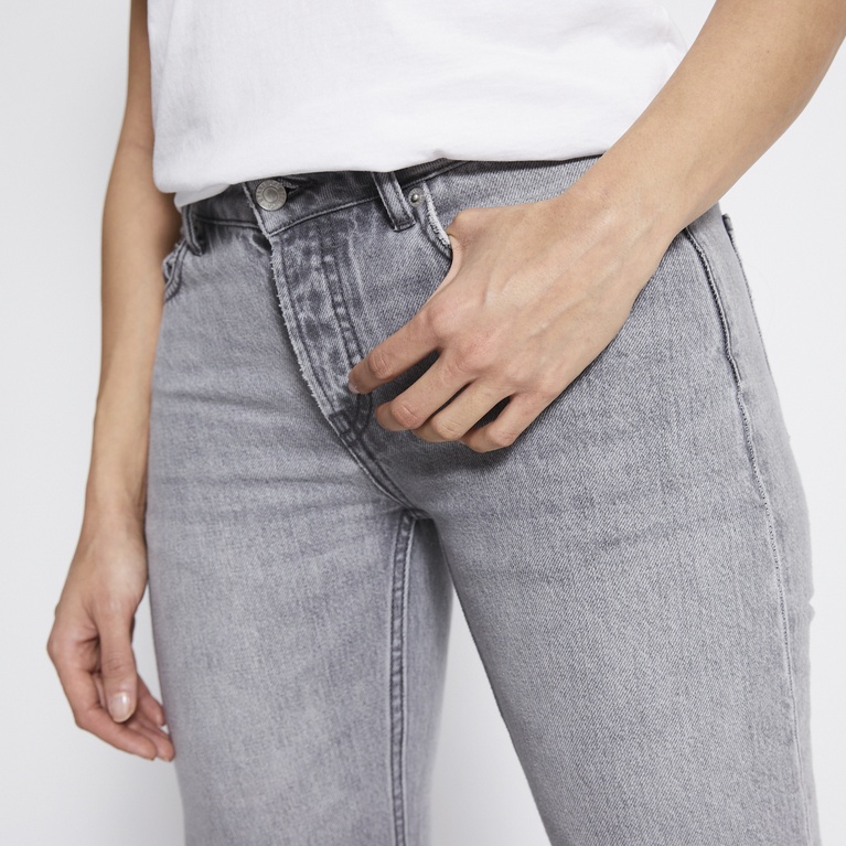 Low waist straight jeans "Icon" Grey